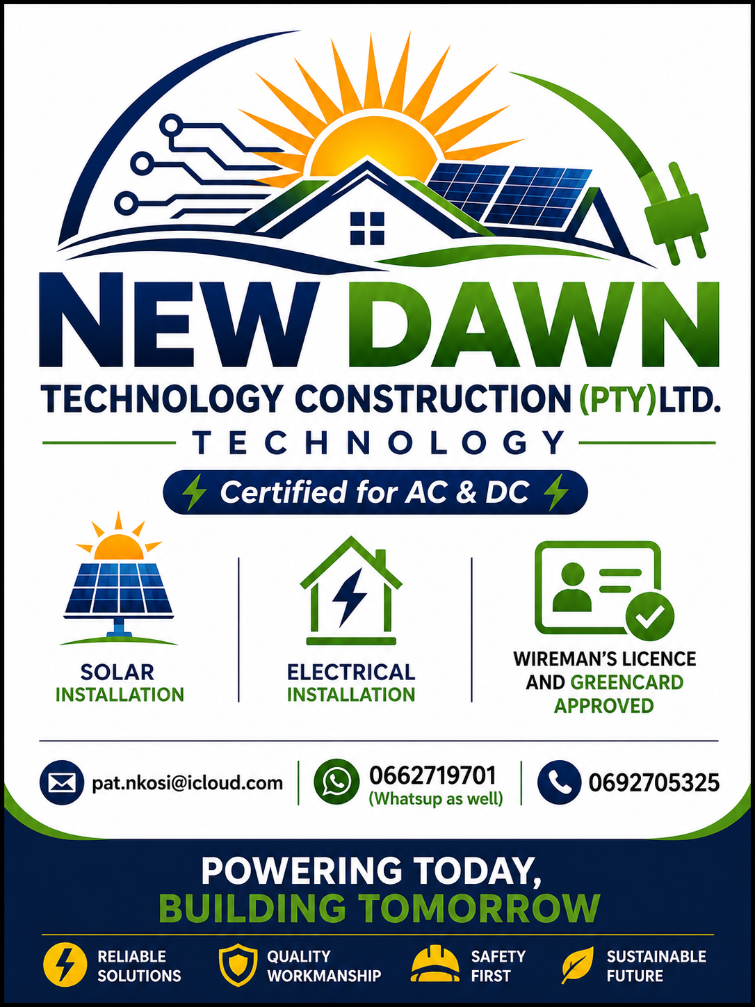 New Dawn Technology Construction (pty) Ltd