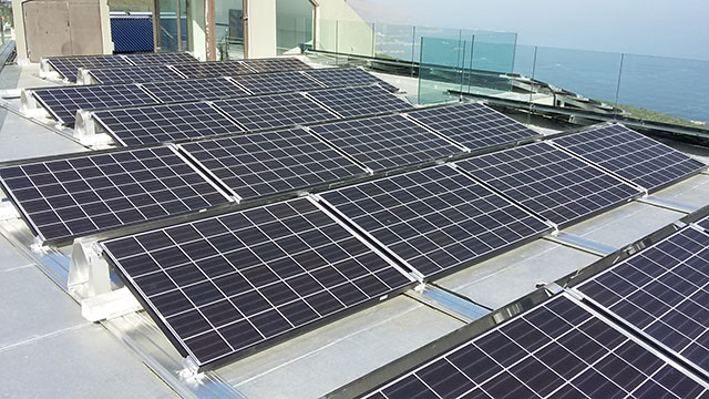 14kWp residential installation in Camps Bay, Western Cape.